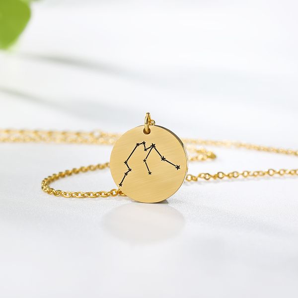 minimalism round charm necklace 12 zodiac signs sagittarius aquarius leo libra capricorn scorpio constellation necklace bff gift, Silver
minimalism round charm necklace 12 zodiac signs sagittarius aquarius leo libra capricorn scorpio constellation necklace bff gift, Silver