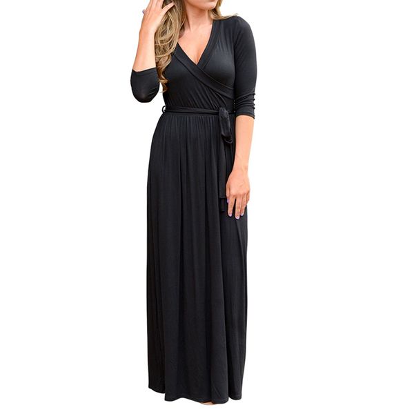 casual large pendulum woman solid dress 2018 spring summer solid women dresses v neck women clothes 2018, Black;gray
casual large pendulum woman solid dress 2018 spring summer solid women dresses v neck women clothes 2018, Black;gray