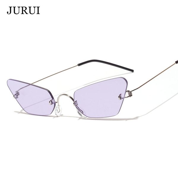 2019 purple rimless cat eye sunglasses women vintage brand designer trendy new metal frame small sun glasses female cateye, White;black
2019 purple rimless cat eye sunglasses women vintage brand designer trendy new metal frame small sun glasses female cateye, White;black