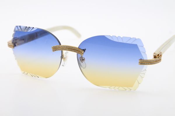 white genuine natural horn 3524012 rimless sunglasses round high end glasses outdoors driving c decoration gold frame, White;black
white genuine natural horn 3524012 rimless sunglasses round high end glasses outdoors driving c decoration gold frame, White;black