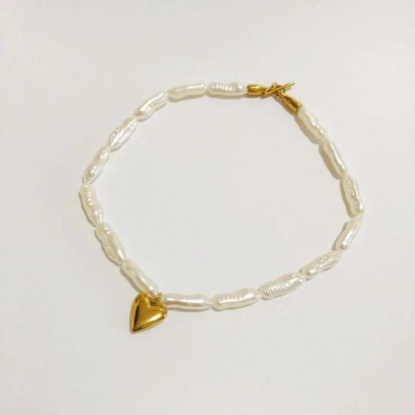 ch-10 simple european and american fashion trendsetter metal plated heart-shaped hand woven artificial pearl necklace for women, Silver
ch-10 simple european and american fashion trendsetter metal plated heart-shaped hand woven artificial pearl necklace for women, Silver