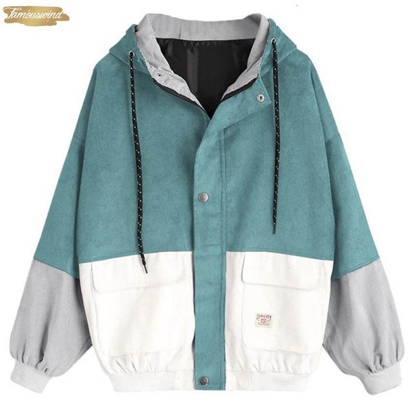 women jacket block color long sleeve corduroy patchwork women jacket plus size women long sleeve button autumn female coat, Black;brown
women jacket block color long sleeve corduroy patchwork women jacket plus size women long sleeve button autumn female coat, Black;brown