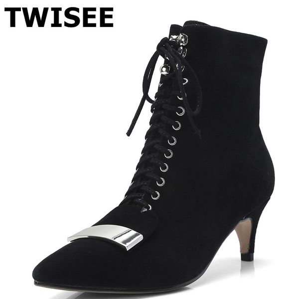 women mid calf boots pumps selling sapatos femininos autumn point toe woman casual shoes metal decoration solid, Black
women mid calf boots pumps selling sapatos femininos autumn point toe woman casual shoes metal decoration solid, Black