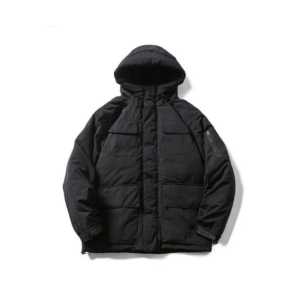 japanese retro 19 winter men's short down jacket loose solid color casual warm hooded jacket men, Black
japanese retro 19 winter men's short down jacket loose solid color casual warm hooded jacket men, Black