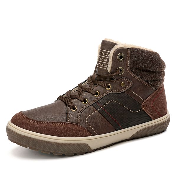 men boots fashion mens winter snow ankle boots high casual shoes men leather shoes footwear botas hombre sneakers, Black
men boots fashion mens winter snow ankle boots high casual shoes men leather shoes footwear botas hombre sneakers, Black