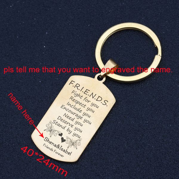 for friend keychain gift personalized name jewelry fight for you respect you include encourage friends forever, Silver
for friend keychain gift personalized name jewelry fight for you respect you include encourage friends forever, Silver