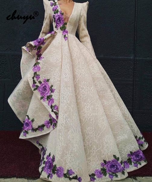 2019 lace muslim evening dress v-neck long sleeves flowers appliques slit islamic dubai saudi arabic evening gown prom dress, White;black
2019 lace muslim evening dress v-neck long sleeves flowers appliques slit islamic dubai saudi arabic evening gown prom dress, White;black