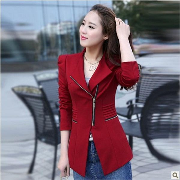 2018 new fashion women solid zipper jackets long sleeve slim suit female brand women outwear coats 3 colors s-xxl d7113, Black;brown
2018 new fashion women solid zipper jackets long sleeve slim suit female brand women outwear coats 3 colors s-xxl d7113, Black;brown