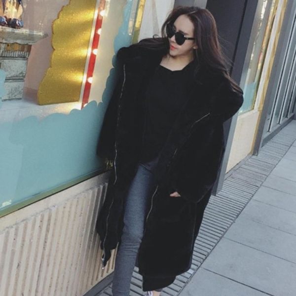 winter faux fur coat women thicken hooded overcoat warm long jacket coat elegant fashion padded fur coats aq779, Black
winter faux fur coat women thicken hooded overcoat warm long jacket coat elegant fashion padded fur coats aq779, Black