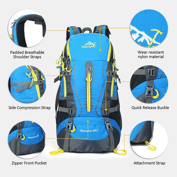 45l camping bags lightweight outdoor travel dayback shoulder bag casual large school backpack backpack water resistant
45l camping bags lightweight outdoor travel dayback shoulder bag casual large school backpack backpack water resistant