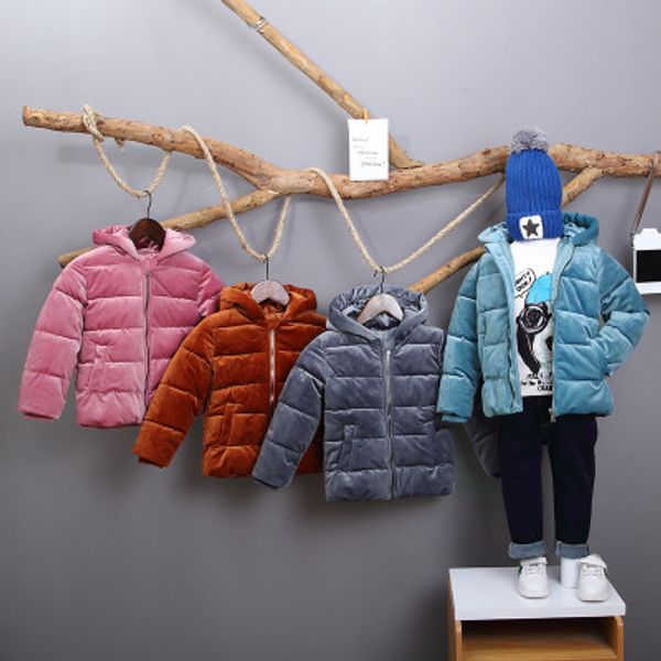 explosion winter children's down cotton clothing for men and women children's hooded down cotton solid color gold velvet fabric, Blue;gray
explosion winter children's down cotton clothing for men and women children's hooded down cotton solid color gold velvet fabric, Blue;gray