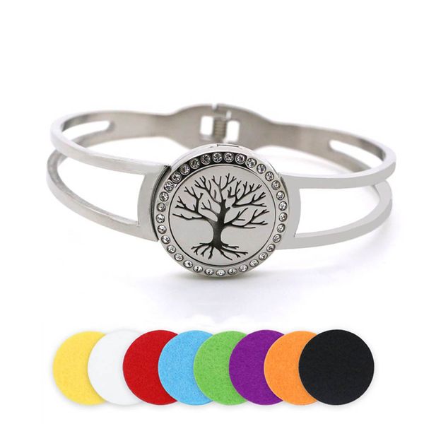 bofee perfume tree of life bracelet stainless steel locket essential oil diffuser bangle hand chain jewelry 25mm, Black
bofee perfume tree of life bracelet stainless steel locket essential oil diffuser bangle hand chain jewelry 25mm, Black