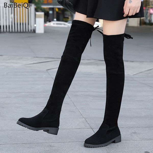 new winter women casual stretch fabric over knee boots shoes women mid heels dress warm snow thigh high boots shoes botas, Black
new winter women casual stretch fabric over knee boots shoes women mid heels dress warm snow thigh high boots shoes botas, Black