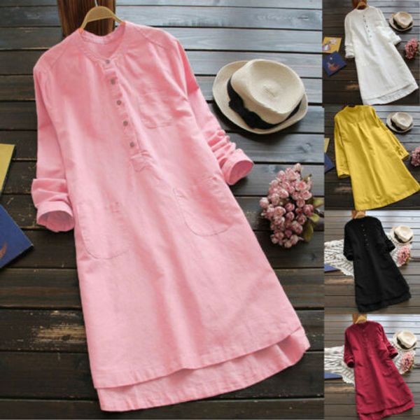 fashion womens dress cotton linen shirt dress long sleeve lady casual boho kaftan tunic gypsy ethnic, Black;gray
fashion womens dress cotton linen shirt dress long sleeve lady casual boho kaftan tunic gypsy ethnic, Black;gray