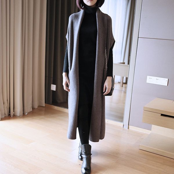 lanmrem 2018 new fashion loose sleeveless long type waistcoat female's casual knit vest autumn winter vestido yf439, Black;white
lanmrem 2018 new fashion loose sleeveless long type waistcoat female's casual knit vest autumn winter vestido yf439, Black;white