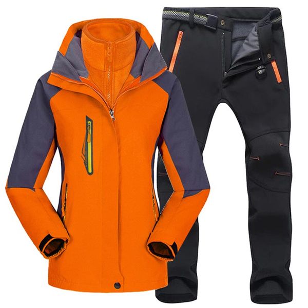 women hiking jacket & pants ski suit winter fleece liner thick thermal coat outdoor waterproof windproof mountaineering wear, Blue;black
women hiking jacket & pants ski suit winter fleece liner thick thermal coat outdoor waterproof windproof mountaineering wear, Blue;black
