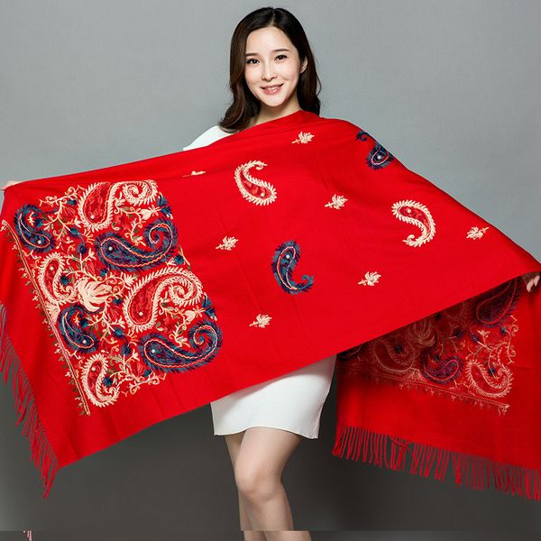 2018 autumn winter new red embroider flower scarf shawl fringed scarves women solid scarf brand bufanda mujer
2018 autumn winter new red embroider flower scarf shawl fringed scarves women solid scarf brand bufanda mujer