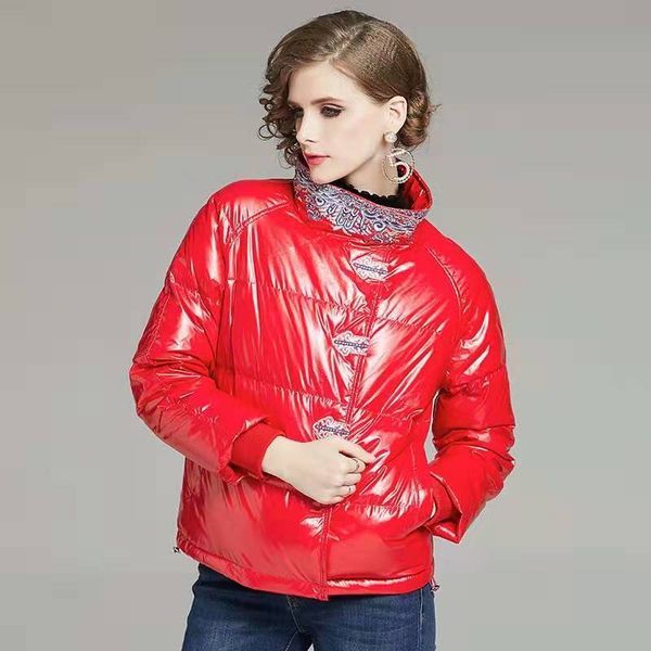 chinese embroidered down jacket for women luxury designer 90% white duck down filled jackets womens puffer winter red short coat size s, Black
chinese embroidered down jacket for women luxury designer 90% white duck down filled jackets womens puffer winter red short coat size s, Black