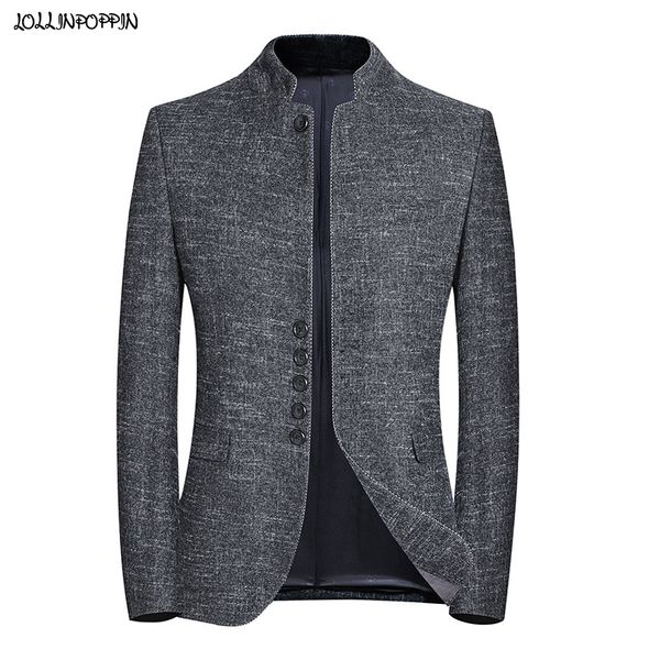 men's suits & blazers stand collar men gray suit jacket business smart casual 2021 single breasted anti-wrinkle mens tunic jackets, White;black
men's suits & blazers stand collar men gray suit jacket business smart casual 2021 single breasted anti-wrinkle mens tunic jackets, White;black