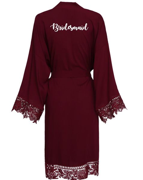yuxinbridal 2019 new burgundy solid cotton kimono robes with lace trim women wedding bridal bathrobe sleepwear white print, Black;red
yuxinbridal 2019 new burgundy solid cotton kimono robes with lace trim women wedding bridal bathrobe sleepwear white print, Black;red