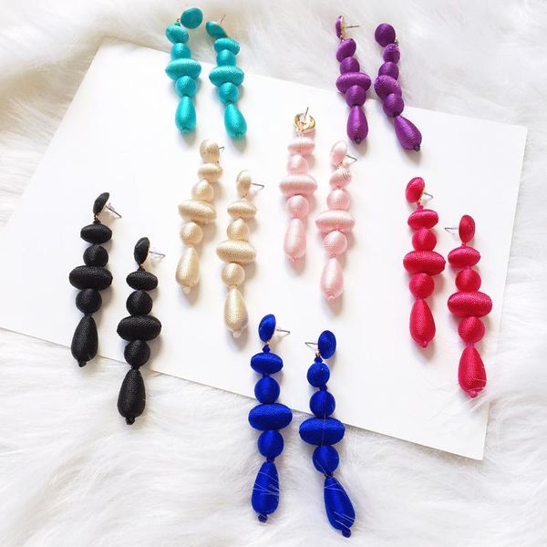 7 color pure handmake line ball long hanging statement earrings for women girls bohemia jewelry dangle drop earrings gifts, Silver
7 color pure handmake line ball long hanging statement earrings for women girls bohemia jewelry dangle drop earrings gifts, Silver