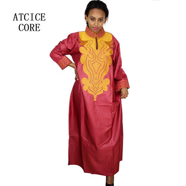 african bazin embroidery design dress soft material long dress without scarf la019#, Red
african bazin embroidery design dress soft material long dress without scarf la019#, Red
