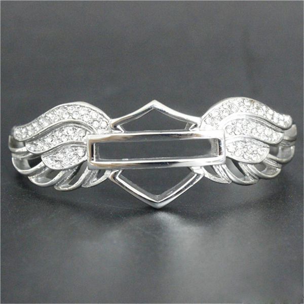 Support Dropship Newest Design Crystal Biker Bracelet 316L Stainless Steel Fashion Jewelry Lady Girls Motorbiker Style Wings Bracelet
Support Dropship Newest Design Crystal Biker Bracelet 316L Stainless Steel Fashion Jewelry Lady Girls Motorbiker Style Wings Bracelet