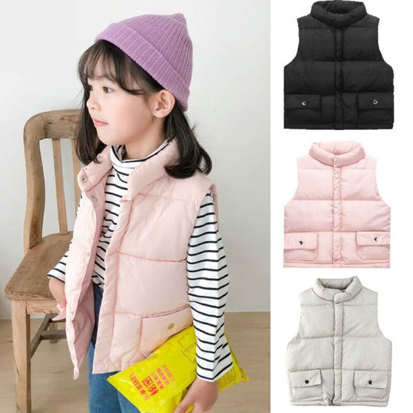 winter warm children boy girl vest solid comfortable down cotton padded vest fashion outdoor kid clothes top, Blue
winter warm children boy girl vest solid comfortable down cotton padded vest fashion outdoor kid clothes top, Blue