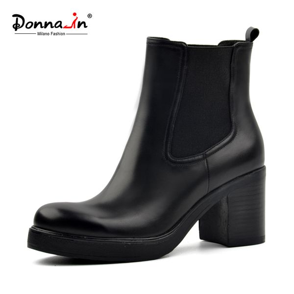 donna-in women genuine leather snow boots natural wool fur insole winter booties platform shoes high heels ankle boots, Black
donna-in women genuine leather snow boots natural wool fur insole winter booties platform shoes high heels ankle boots, Black
