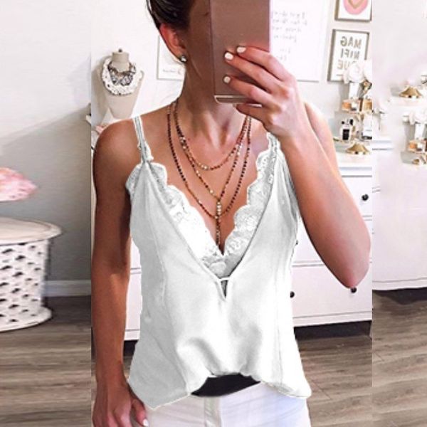 womens ladies t shirts basic tee casual work v neck stylish loose camisole spaghetti strap, White
womens ladies t shirts basic tee casual work v neck stylish loose camisole spaghetti strap, White