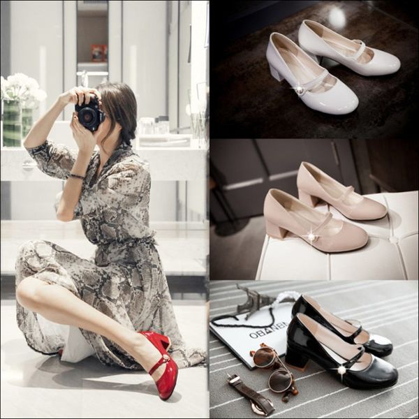 maziao women shoes low heels mary jane classics ladies shoes pumps autumn round toe square heels female solid apricot size 34-43, Black
maziao women shoes low heels mary jane classics ladies shoes pumps autumn round toe square heels female solid apricot size 34-43, Black