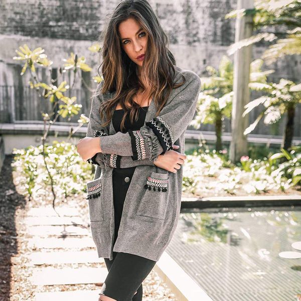 high women lady cardigan coat knitted pockets long sleeve fashion for winter autumn dsm, Black;brown
high women lady cardigan coat knitted pockets long sleeve fashion for winter autumn dsm, Black;brown