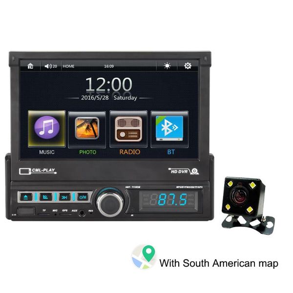 1 din single 7" gps hd usb port rear view camera video led display digital touch screen bluetooth radio car mp5 player audio map
1 din single 7" gps hd usb port rear view camera video led display digital touch screen bluetooth radio car mp5 player audio map