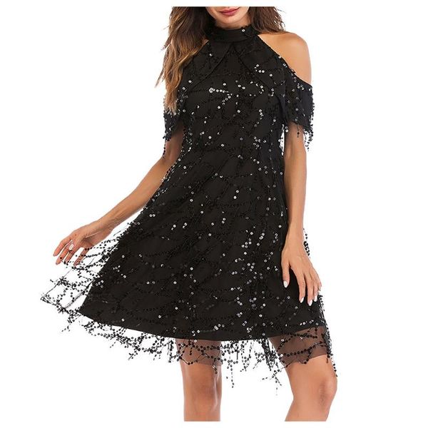 2020 новый sequined кисточкой мини платье woemn мода черный холтер платья женский молния с коротким рукавом платье лето vestidos # g30, Black;gray
2020 новый sequined кисточкой мини платье woemn мода черный холтер платья женский молния с коротким рукавом платье лето vestidos # g30, Black;gray