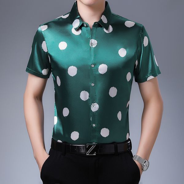 summer male polka dots shirts mens dots printing silk clothes fashion short sleeve soft satin silk dress shirts, White;black
summer male polka dots shirts mens dots printing silk clothes fashion short sleeve soft satin silk dress shirts, White;black