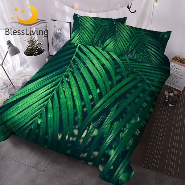 blessliving green leaf bedding set king leaves texture duvet cover jungle tropical palm foliage home textiles 3-piece bedspreads
blessliving green leaf bedding set king leaves texture duvet cover jungle tropical palm foliage home textiles 3-piece bedspreads