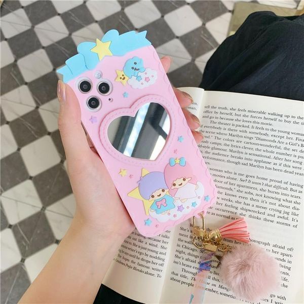 for iphone 11 pro max cute gemini phone cases gift for iphone x xs max xr 7 7plus 8 8plus cartoon mirror cover with fur ball
for iphone 11 pro max cute gemini phone cases gift for iphone x xs max xr 7 7plus 8 8plus cartoon mirror cover with fur ball
