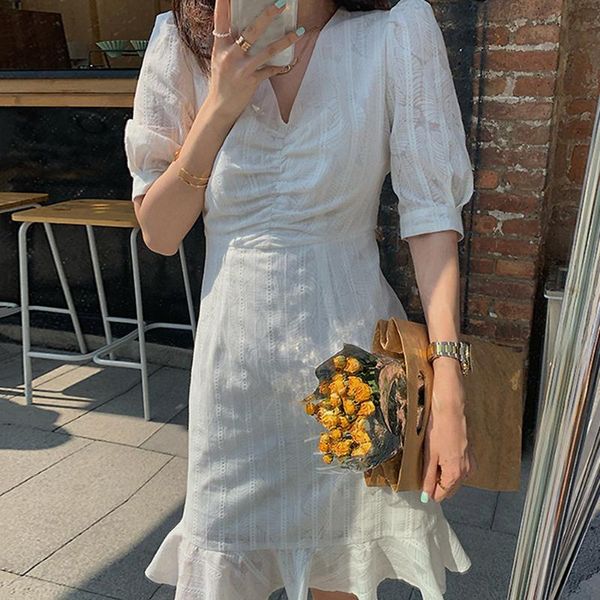 sweet summer v neck date dress mermaid trumpet midi dresses robe femme vestiods fashion pleated dresses, Black;gray
sweet summer v neck date dress mermaid trumpet midi dresses robe femme vestiods fashion pleated dresses, Black;gray
