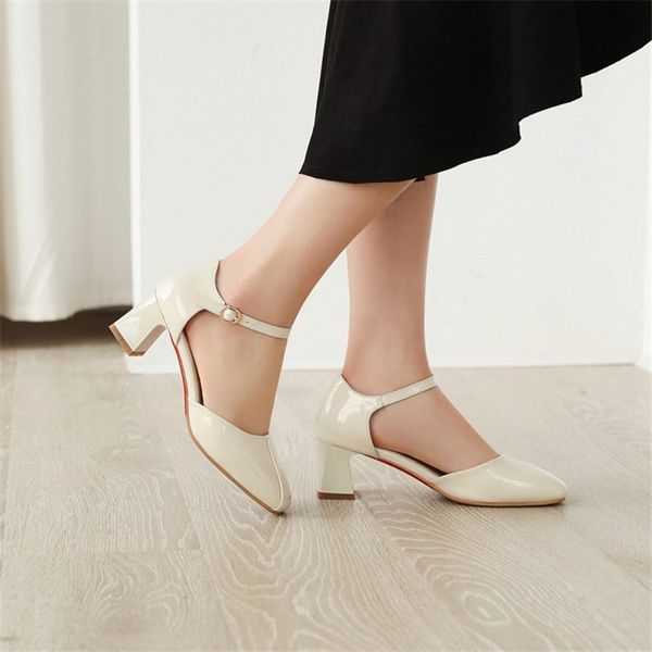 pxelena concise fashion ankle strap shoes woman chunky high heels square toe office lady dress dating wedding pumps plus size, Black
pxelena concise fashion ankle strap shoes woman chunky high heels square toe office lady dress dating wedding pumps plus size, Black