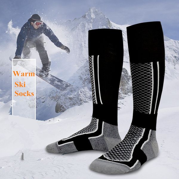 winter warm men women thick ski socks outdoor sports snowboard soccer climbing hunting warmers cotton long stocking, Black
winter warm men women thick ski socks outdoor sports snowboard soccer climbing hunting warmers cotton long stocking, Black