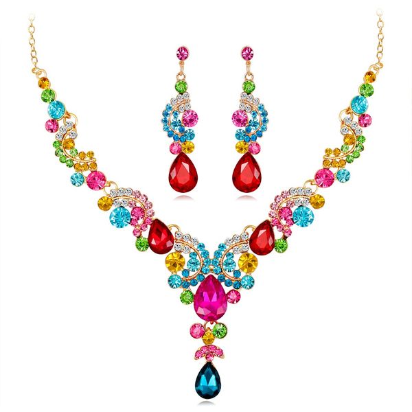 jewelry sets for women crystal rhinestone colorful elegant luxury fashion wedding bridal necklace earrings sets dropship, Silver
jewelry sets for women crystal rhinestone colorful elegant luxury fashion wedding bridal necklace earrings sets dropship, Silver
