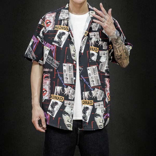 new graffiti pattern mens shirt japanese style playing cards printed male blouse casual half sleeve camisa floral masculina, White;black
new graffiti pattern mens shirt japanese style playing cards printed male blouse casual half sleeve camisa floral masculina, White;black