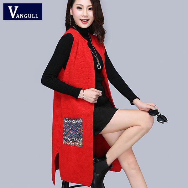 vangull knitted sweater women vests geometric o-neck sleeveless long cardigan 2019 autumn new plus size loose outerwear vest, Black;white
vangull knitted sweater women vests geometric o-neck sleeveless long cardigan 2019 autumn new plus size loose outerwear vest, Black;white