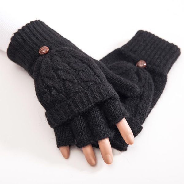 women thicken mittens flip gloves autumn winter knitted half finger hand warmer gift artificial wool thermal soft 1 pair, Blue;gray
women thicken mittens flip gloves autumn winter knitted half finger hand warmer gift artificial wool thermal soft 1 pair, Blue;gray
