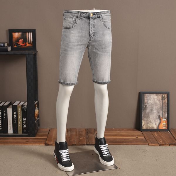 summer short jeans men elastic straight gray denim korean style knee length jean, Blue
summer short jeans men elastic straight gray denim korean style knee length jean, Blue