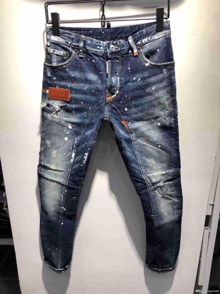 european standing men's jeans, men's jeans, a pair of skinny jeans and black embroidered skulls#0111, Blue
european standing men's jeans, men's jeans, a pair of skinny jeans and black embroidered skulls#0111, Blue