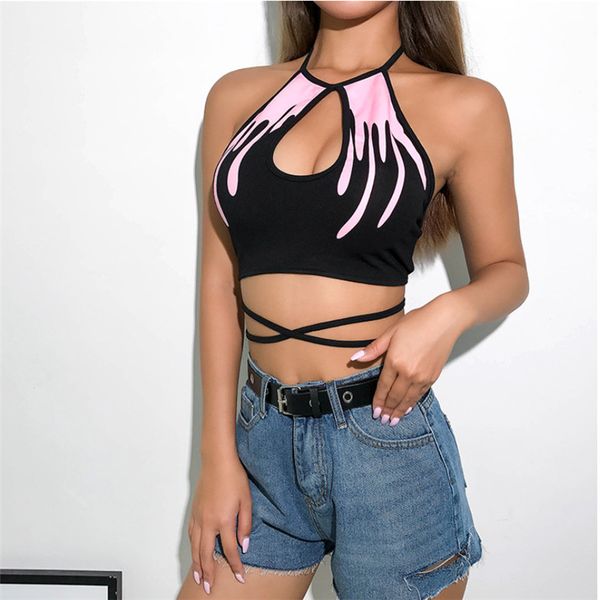 geometric printed halter crop women camis backless diy bandage cross hollow tank 2019 party club bustier, White
geometric printed halter crop women camis backless diy bandage cross hollow tank 2019 party club bustier, White