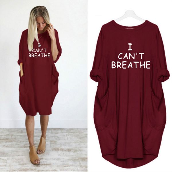 i can't breathe women new dresses letter printed long shirts ladies dress casual loose long sleeve fashion apparel wholesale for unisex, White;black
i can't breathe women new dresses letter printed long shirts ladies dress casual loose long sleeve fashion apparel wholesale for unisex, White;black