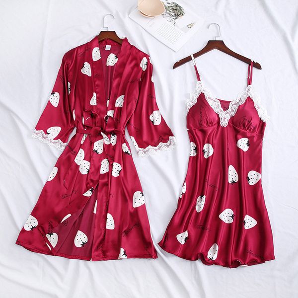 women's sleepwear women nightgown prints bride bridesmaid wedding robe satin nightwear nightdress homewear home clothes xa150f, Black;red
women's sleepwear women nightgown prints bride bridesmaid wedding robe satin nightwear nightdress homewear home clothes xa150f, Black;red