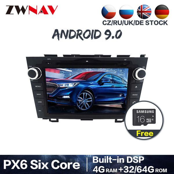 

px6 4+64 android 9.0 car dvd stereo multimedia for crv cr-v 2006-2011 radio gps navi audio video stereo head unit map